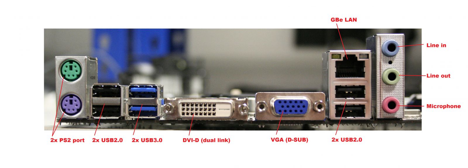 BOAMOT464 Stone / MSI H81MP33 Layout and Rear I/O ports Stone